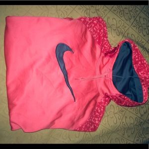 Red and Gray Long Sleeve Nike Hoodie